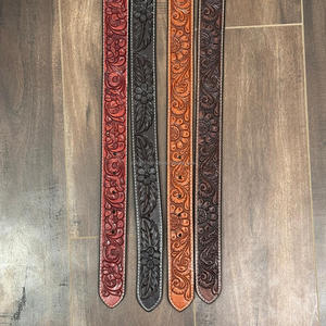 2025 cuero de grano completo mecanizado a mano genuino occidental resistente sin hebilla Cinturón correa de vaquero correas de cinturón atornilladas para Unisex - Product Image 6