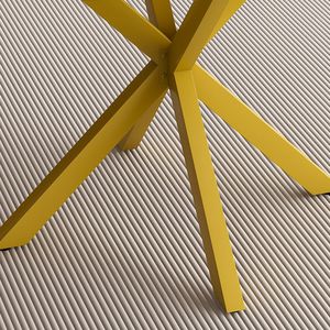 Mesa de Comedor Redonda Moderna y Sencilla con Patas Extensibles, Base en Forma de X de Acero al Carbono Resistente para Restaurantes o Uso Doméstico - Product Image 5