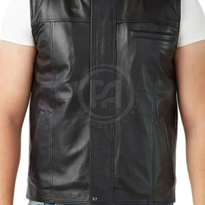 Chaleco de cuero premium para hombre, para motociclismo, moda casual y uso diario al aire libre, estilo cómodo. - Product Image 6