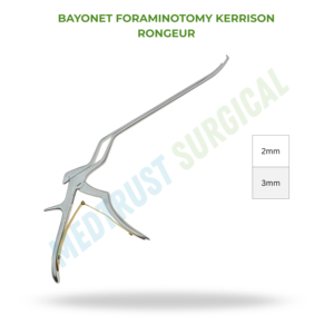 Bayoneta de Foraminotomía Kerrison Rongeur 250 mm, Instrumento Quirúrgico para Cirugía de Columna Vertebral, Herramienta Quirúrgica para Corte Óseo - Product Image 2