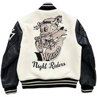 Fabricant de vestes de baseball en cuir avec logo personnalisé, veste de baseball en cuir, prix de gros pour veste de baseball en cuir