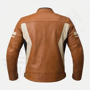 แจ็คเก็ตมอเตอร์ไซค์หนังแท้คุณภาพสูงสำหรับผู้ชาย ดีไซน์ยอดเยี่ยมปี 2024 ขายส่ง - Product Image 2
