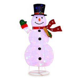 Linterna de Muñeco de Nieve Iluminada con Batería para Exteriores, con 180 Luces LED de Colores, Decoración Navideña de Plástico de 6 Pies para el Hogar, Regalo - Product Image 4