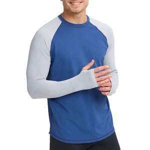Men's Oversized <b>Raglan</b> <b>Sleeve</b> <b>T</b>-<b>Shirt</b> Solid Color Contrast Trim O-Neck Casual Long <b>Sleeve</b> 100% Cotton Knitted Fabric - Product Image 5
