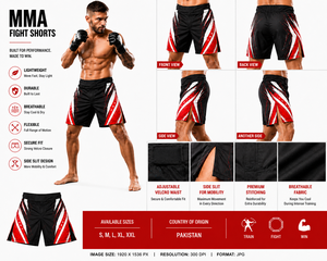Pantalones Cortos de Entrenamiento de MMA Personalizados y Cómodos para Hombre, Impresión HD Sublimada, Sin Gi, BJJ, Grappling, Ligeros y de Secado Rápido - Product Image 6