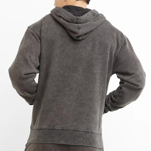 เสื้อฮู้ดดี้ผู้ชายดีไซน์ใหม่ขายดีที่สุด ล้างสีแบบแอซิดวอช MOQ ต่ำ ขายส่งเสื้อฮู้ดดี้ผู้ชายแบบพื้นฐาน น้ำหนัก 400 กรัม ล้างสีแบบแอซิดวอช มีจำหน่ายแล้ว - Product Image 2
