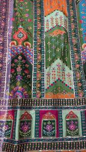 Exclusive Crepe Position Sequence Embroidery Fabric - Fancy Designer <b>Sequins</b> Work <b>Material</b> for Suits, Sarees & Ethnic Garments - Product Image 2