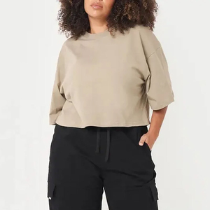 T-shirts en gros pour femme, streetwear, t-shirts oversize, coton, t-shirts grande taille pour femme, 100% coton - Product Image 5