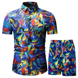 New Design 2026 Summer Men's Short <b>Sets</b> 2 Piece Short Sleeve Beach Wear Hawaii Men Two Piece Short <b>Sets</b> Shirt And Shorts <b>Set</b> - Product Image 4