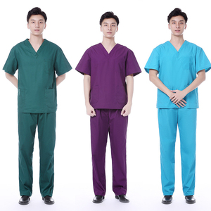 Hospital <b>Doctor</b> Men Scrubs Uniforms Wholesale Scrubs Polyester Uniform <b>Sets</b> - Product Image 2