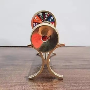 Nouvelle Arrivée : Sculpture de Table en Métal et Bois avec Design Circulaire Coloré – Décoration Moderne Style Ferme Éco-Responsable pour Salon - Product Image 2
