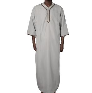 Túnica Tradicional de Manga Corta para Hombre, Estilo Dubai, Transpirable, Ropa Islámica, Poliéster y Algodón, Secado Rápido, Tallas Grandes - Product Image 1