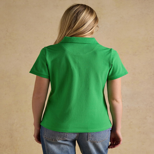 Polos de Mujer con Logotipo Bordado Personalizado, Ligeros, Cómodos, de Algodón, Manga Corta, Casuales, de Alta Calidad - Product Image 6