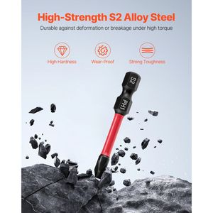 Set di 101 Pezzi di Punte Magnetiche per Cacciavite con Attacchi Phillips, Pozidriv, a Taglio, Quadrati, Torx, Esagonali e Bussole con Asta di Prolunga - Product Image 1