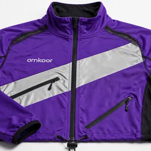 Men's Custom Color Blocking Hooded <b>Racer</b> <b>Jacket</b> Waterproof Zipper Closure Sporty Style Polyester Winter Wear - Product Image 6