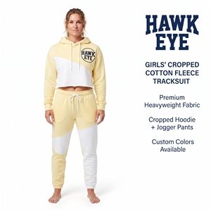 Conjunto Deportivo Corto de Felpa de Algodón para Mujer Hawk Eye, Sudadera con Capucha y Pantalones Deportivos con Bloques de Color - Product Image 4