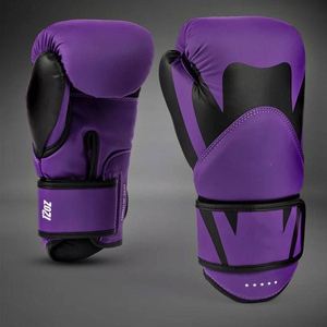 Guantes de Boxeo Personalizados de PU Morado con Cierre de Velcro en la Muñeca, Guantes Unisex para Artes Marciales - Product Image 2