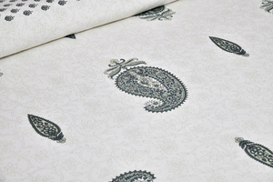Sábana Plana de Algodón Estampada de Calidad Clásica, 200 Hilos, Transpirable para Todas las Estaciones, con Diseño Paisley, Lavable, para Adultos, para Hogar y Hotel - Product Image 2