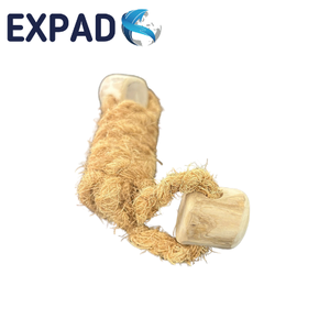 Juguete de cuerda de madera de coco para perros, para masticar, tirar, buscar y estimular la actividad mental. - Product Image 2