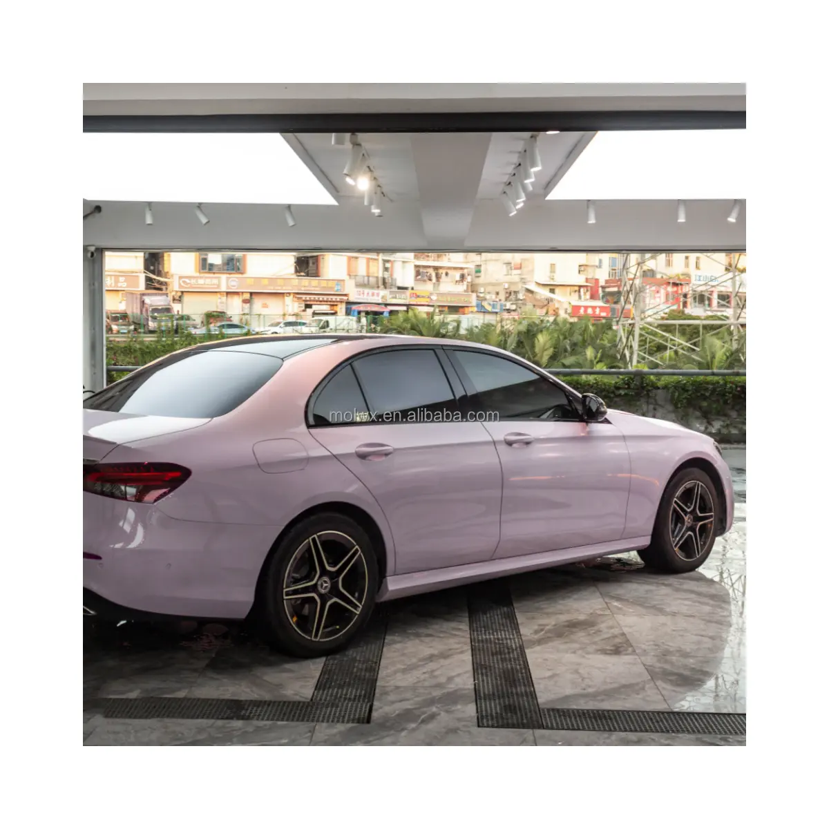 Durable for 2 years no air mist gray purple custom car vinyl wrap film