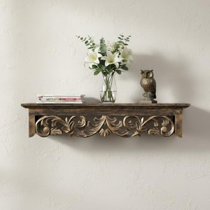 Mango Wood Floating <b>Wall</b> <b>Shelf</b> Natural Honey Finish Wholesale | Aqdus Saleem - Product Image 3