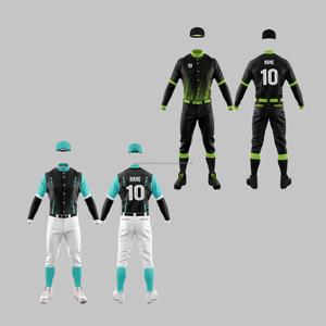 Uniforme de baseball personnalisé OEM pour adultes vente entière mode vierge ensembles pour hommes grande taille Options - Product Image 1