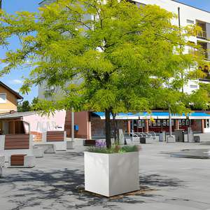 Jardinera Metálica Blanca Grande, Cuadrada, de Acero Galvanizado, Resistente, para Jardín, Patio y Terraza, Venta al Por Mayor - Product Image 4