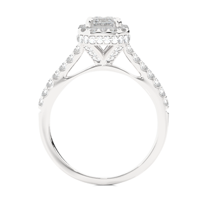 Bague de fiançailles unisexe en or massif 14 carats avec diamant de laboratoire rond en platine, sertie de griffes, style hip-hop, certifiée IGI - Product Image 2