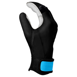 Gants de frappe en cuir noir et bleu, rembourrés, fermeture auto-agrippante, unisexes, pour adultes, gants d'entraînement professionnels pour le baseball - Product Image 4