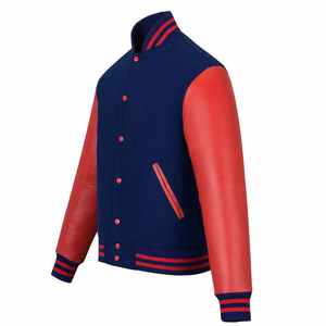Men's Winter Windproof Custom Bomber <b>Jacket</b> Stand Quick Dry <b>Thick</b> <b>Fleece</b> High Quality 300g Breathable Sport Varsity Casual - Product Image 2