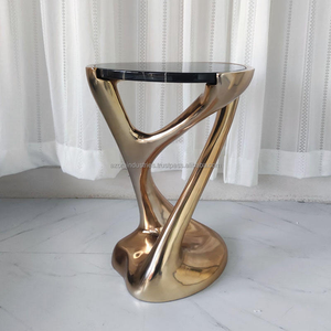 Table basse latérale en métal moulé au design unique, écologique, pliable, luxe, pour la maison, le bureau, la chambre, l'hôtel, l'hôpital, décoration, meubles Azora - Product Image 2