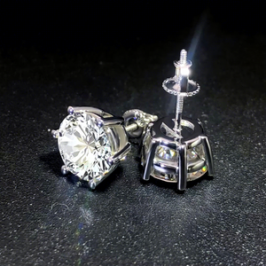 Pendientes de Diamantes Cultivados en Laboratorio con Certificación IGI Premium, Joyería Fina Personalizada, Oro Sólido de 18K, Chapado en Platino, Amarillo, Blanco, Rosa, Regalos - Product Image 4
