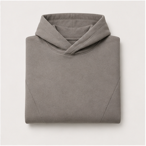 Sweat à capuche homme gris chaud personnalisable, coupe décontractée, sans cordon de serrage, devant uni, en molleton brossé mélange modal MHOOD-0036 - Product Image 5