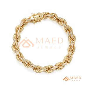 Pulsera de Cadena Fina con Moissanita Dorada, Joyería de Lujo de Moda Nueva York, Regalo Elegante para Uso Diario, Aniversario, Compromiso, Fiesta - Product Image 5