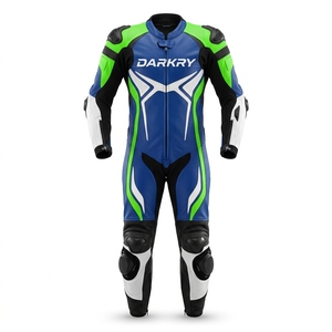 Traje de Cuero Personalizado para Motociclismo de Competición, Guantes, Botas, Kit OEM ODM al por Mayor, Equipo de Protección de Piel de Vacuno Perforada para Días de Pista - Product Image 1
