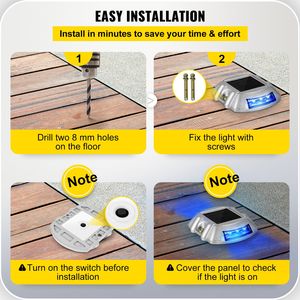 Set di 16 Luci Solari per Vialetti con Pulsante di Accensione, Impermeabili, Wireless, 6 LED per Illuminazione Sentieri - Product Image 6