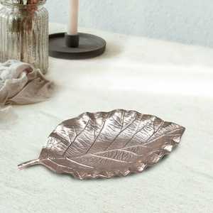 Chocolate Tray Leaf Shape Metal <b>Decorative</b> <b>Plate</b> Handmade Polished Minimalist Design for Table Decoration - Product Image 1