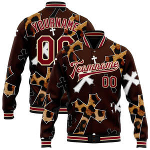 Custom Printed Polyester/Cotton Streetwear Varsity <b>Jacket</b> Plus Size <b>Men</b> <b>Baseball</b> <b>Jacket</b> Oversized Letter Patchwork Flame Design - Product Image 1