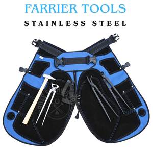 Delantal de Herrador de Grado Industrial con Extractor de Clavos, Negro, Tipo Cocodrilo, para Estabilidad y Seguridad del Calzado y Herramienta para Quitar Calzado - Product Image 6