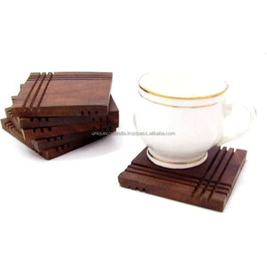 Daisy Inlay Wooden <b>Placemats</b> & Coasters <b>Set</b> | Handcrafted Floral Tableware | Elegant Dining Decor - Product Image 2