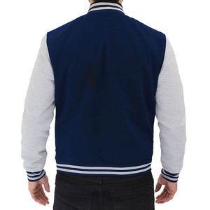 Fantástica Chaqueta Varsity Personalizada para Hombre, 100% Algodón, de Secado Rápido, con Nombre y Número Bordados, Cuello Alto, Chaqueta Deportiva de Invierno - Product Image 2
