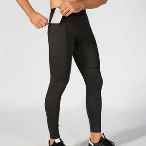 Leggings de compression pour hommes, pantalons de sport, de gym, de course à pied, d'entraînement, qualité supérieure, coupe compressive, séchage rapide, respirant - Product Image 5