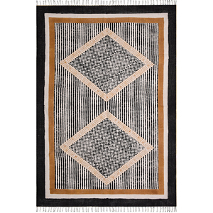 Premium NYKO MART Large Cotton Area <b>Rug</b> Handmade Custom Design <b>Washable</b> Flatweave Bohemian Geometric Pattern Non-Slip <b>Rug</b> - Product Image 1