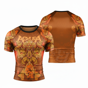 เสื้อรัดกล้ามเนื้อแขนสั้นสำหรับต่อสู้ ออกแบบลายกราฟิกได้ตามต้องการ สำหรับ MMA BJJ เล่นเซิร์ฟ ออกกำลังกาย ขายส่ง - Product Image 3