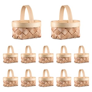 Panier à pain rustique en pin avec poignées en cuir - Vente en gros - Product Image 2