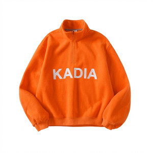 Sweat-shirt à capuche KADIA pour homme, 100% coton, écologique, surdimensionné, en polaire, avec col à capuche, hiver, 430g, fermeture éclair quart de tour - Product Image 5