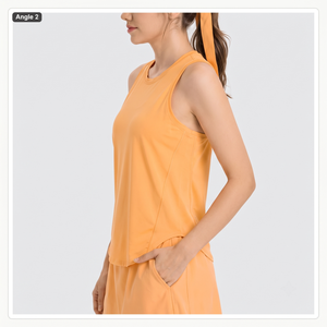 Chaleco Deportivo de Punto con Logotipo Personalizado para Mujer, Ropa Deportiva Transpirable con Espalda Cruzada para Correr, Colocación del Logotipo en la Parte Delantera - Product Image 3