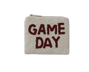 Fashionable <b>Little</b> Flower Design Unique Beaded Embroidery Mini Zipper <b>Bag</b> With Elegant Statement Seed Bead Detailing From India - Product Image 2