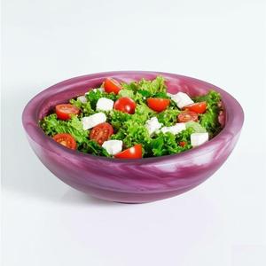 Handcrafted Polished Deep Red Glossy <b>Epoxy</b> <b>Resin</b> Classic Decorative Bowl Luxury Home Decor <b>Table</b> Centerpiece Fruit - Product Image 1