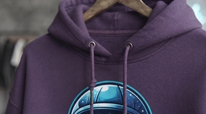Sweat-shirt à capuche oversize pour homme, motif astronaute, streetwear, en mélange polyester/coton, pour l'hiver - Product Image 5